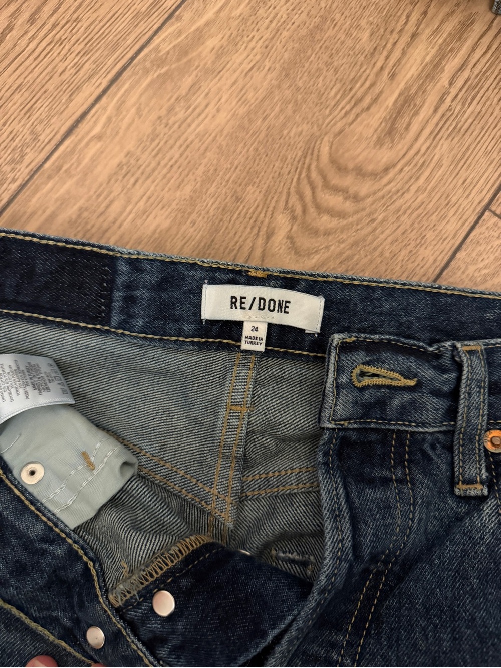 Women’s Dark Blue wide taper Jeans - Picture 4 of 5